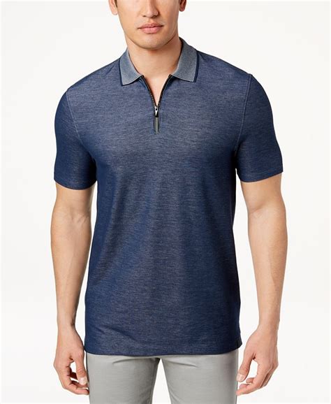 calvin klein zipper polo